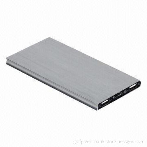 Fashionable Ultra-thin Design Dual-port Power Bank with Two Flashlights and Power Indicator